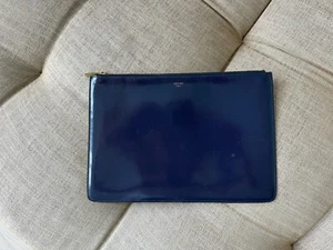 CÉLINE Navy Clutch Pouch Auth. Made in Italy - Picture 1 of 7