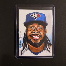 Vladimir Guerrero jr  Toronto Blue jays 1/1 original art drawn Aceo sketch card