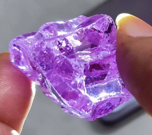 Certified 279.59Ct Natural Purple Zircon Rough Brazilian Mineral Loose Gemstone - Picture 1 of 12