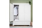 Providence Warm White Triple Wardrobe With Storage Drawers