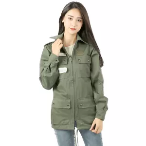 New vintage French Air Force mechanics jacket army military olive military w 4p - Picture 1 of 7