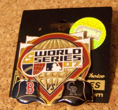 2007 Boston Red Sox vs Colorado Rockies World Series pin WS W.S. MLB - Image 1 of 3