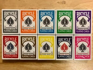 Bicycle Rider Back Playing Cards 10 Deck Set Poker Size USPCC - Picture 1 of 3