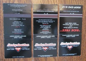 HARLEY DAVIDSON CAFE MATCHBOOK COVERS: NEW YORK CITY LAS VEGAS MATCHCOVERS -E18 - Picture 1 of 1