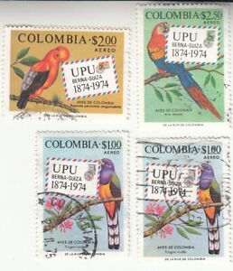 Colombia 1974. Upu 100 anniversary. Colombian Birds. Airmail. Used