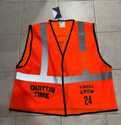 Zach Bryan Crew Vest Quittin' Time 2x-3x - Image 1 of 3