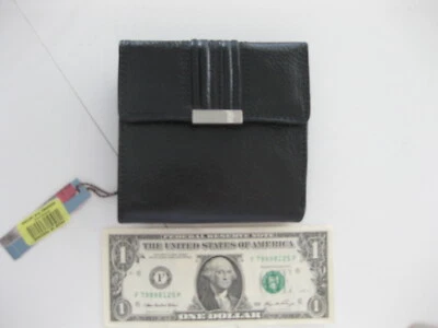 Kate Landry Black Leather Euro Style Wallet, New Vintage Stock with Tags - Image 1 of 4