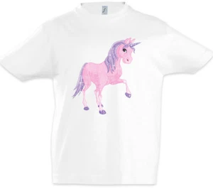 Pink Unicorn Boys T-Shirt Toon Cartoon Comic Look Princess Fairies Fun Music - Picture 1 of 1