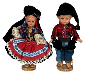 Vintage Nazare Portugal Junge und Mädchen Puppen schöne Details 6 3/4 Zoll - Bild 1 von 15