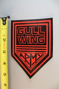 GULLWING Skateboard Trucks Army Red Black Original Vintage Skateboarding STICKER - Picture 1 of 6