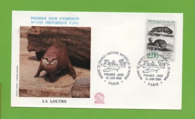 FDC 1988 - the Otter - History Natural Buffon ( Ref. 7644) - Image 1 of 2