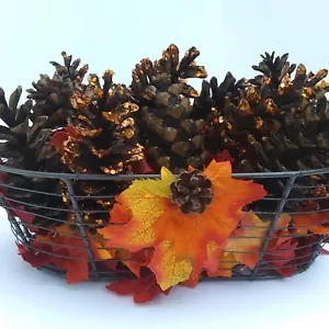 Fall Arrangement Pinecones Thanksgiving Centerpiece, Fall Centerpiece Home Decor - Picture 1 of 8