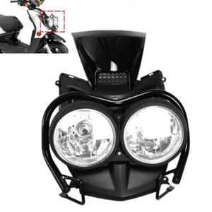 Dual Eye Front Bug Headlight Head Light Lamp & Guard Set For BWS 125 2011-2018 - Bild 1 von 5