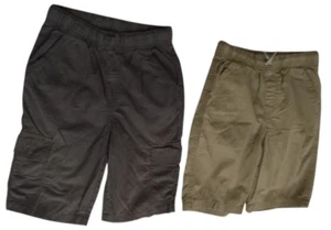 2 Pair Lot Jumping Beans Boys Cargo Shorts All Size-8-100% Cotton Light Weight - Picture 1 of 5