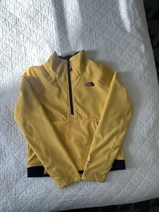 The North Face Boys Yellow Slacker Sweater Junior Hoodie Jacket Size 9-10 - Picture 1 of 5