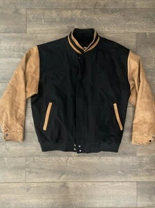 Vintage North End Wool Varsity Bomber Jacket With Quilted Interior Size XL - Picture 1 of 13