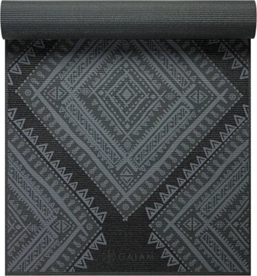 Tapete fitness genuíno GAIAM PREMIUM 5mm impressão espessura antiderrapante exercício e ioga NOVO - Imagem 1 de 4