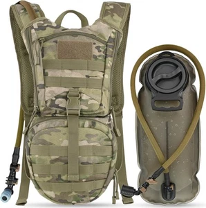Tactical Molle Hydration Pack Backpack with 3L TPU Water Bladder, Military Da... - Picture 1 of 6