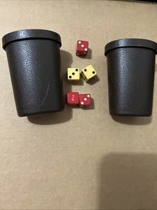 Tazas y dados de backgammon 1973 de lujo - Imagen 1 de 5