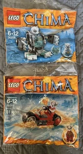 LEGO Legends Of Chima Worriz' Fire Bike Set 30265 & 30256 Iceklaw Polybag Lot - Picture 1 of 5