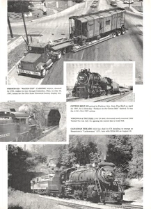 CSX Wagon-Top Caboose Cotton Belt 819 V&T 29 Canadian Mikado 3254 Vtg Mag Cutout - Picture 1 of 1