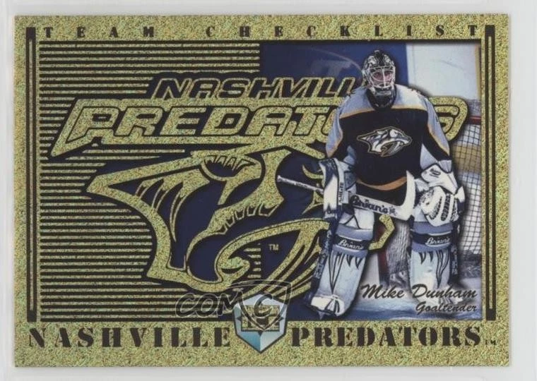 1998-99 Pacific Dynagon Ice Team Checklists Mike Dunham #14 - Image 1 of 2