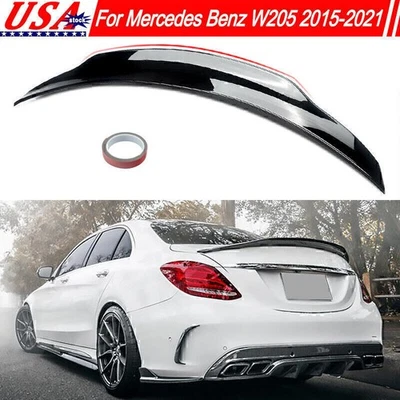 Maletero trasero estilo PSM negro brillante sedán Mercedes Benz W205 2015-2021 Kkcfp EE. UU. Foto 1 de 4