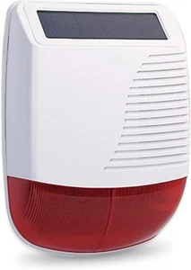 Luce di allarme stroboscopico solare 120db luce sirena sicurezza acustica IP67 impermeabile,casa - Foto 1 di 7