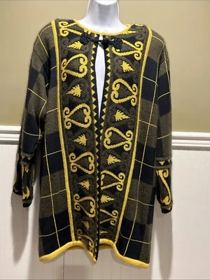 Cárdigan Suéter Mondi Art To Wear Mezcla Lana Mohair Años 80’s Mujer’s Talla 40 (M) Foto 1 de 4