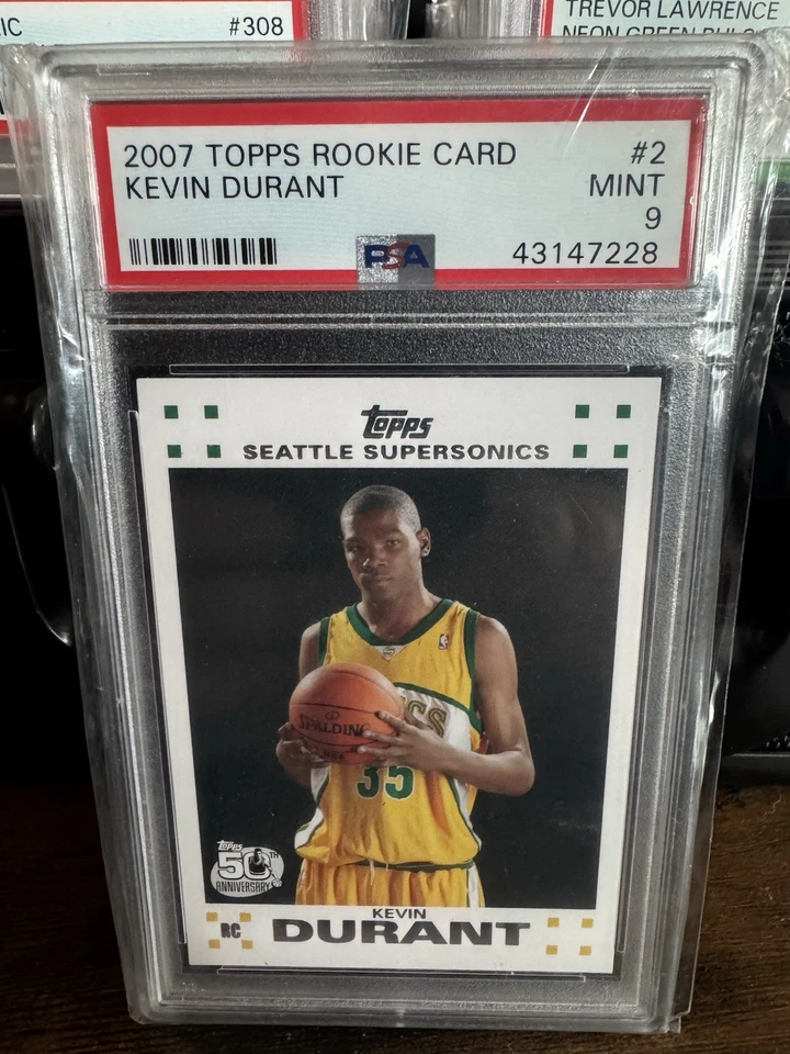 2007-08 Topps Kevin Durant #112 (RC) PSA 9 Foto 1 de 1