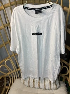AirWalk Men’s Size X Large White T-Shirt with Embroidered Black Logo - Picture 1 of 6