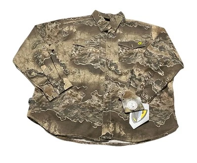 NEW ScentBlocker Men's Shield Series Fused Cotton Button Down Size XL Realtree - Image 1 of 4