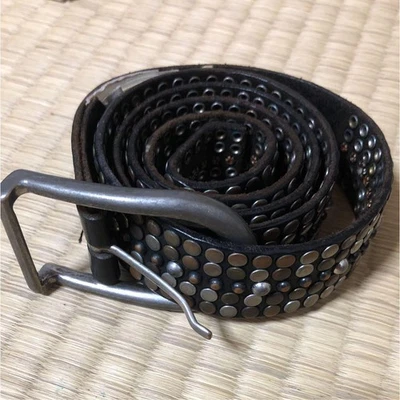 Diesel Hombres Vhtf Cuero Genuino Tachuelas Cinturón Talla 90cm Negro Lujo Elegante 2509TK Foto 1 de 4