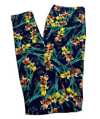 Leggings LuLaRoe OS Talla Única Floral Moderno Abstracto ACUARELA IRIS Coloridos Divertidos Foto 1 de 4