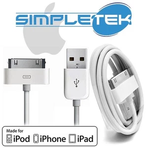 Data Charging Cable for Apple iPhone 4 4G 4S iPad iPod iMac Charger 1m - Photo 1 sur 1