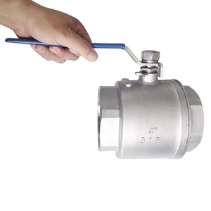 Valvola a sfera filettata femmina NPT acciaio inox 316 4" porta completa valvola a sfera per... - Foto 1 di 8