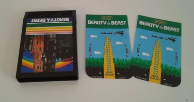Beauty and the Beast, Intellivision Video Game Cartridge with 2 Overlays IMAGIC - Image 1 of 4