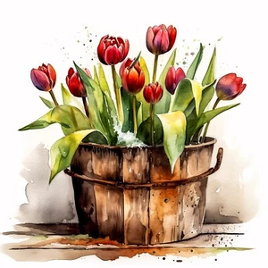 Riesiger XXXL Autoaufkleber Sticker Tulpen Blumen Garten Natur Aufkleber - Bild 1 von 1