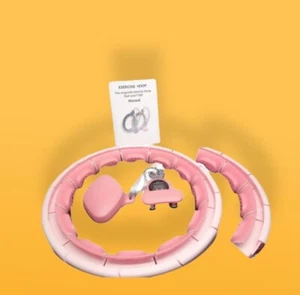 Exercise Hoop Magnetic Therapy Exercise Hoop Adjustable Pink ABS, Soft Rubber,  - Picture 1 of 7