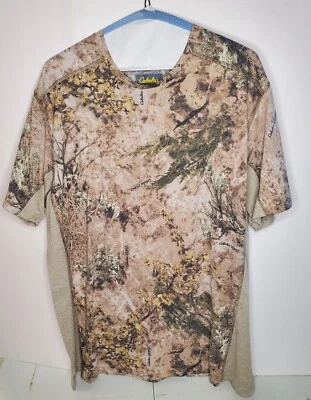 Cabela’s Unisex Camo T Shirt 2XL 42-44 Woodlands DRI RELEASE FRESH GUARD - Image 1 of 4