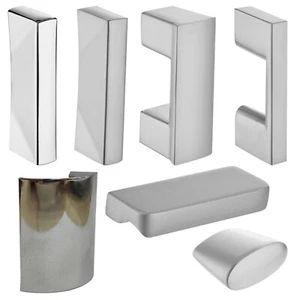 Silver Chrome Metal Door Handles Knobs Drawer Cupboard Pull Stainless Steel NEW - Picture 1 of 45