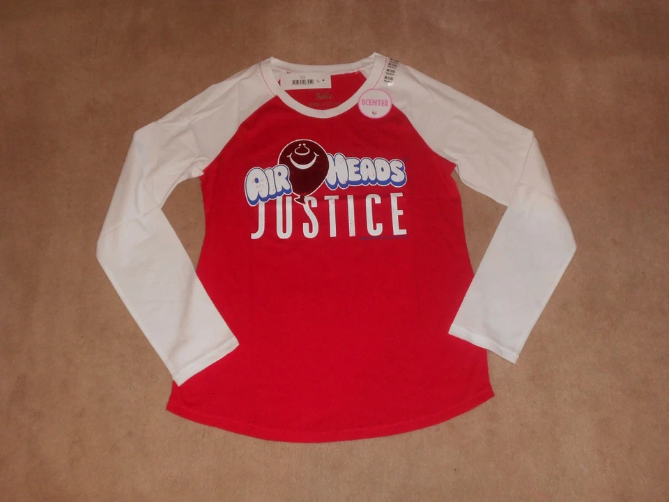 GIRLS JUSTICE AIR HEADS LONG SLEEVE Graphic T-SHIRT L (12-14)