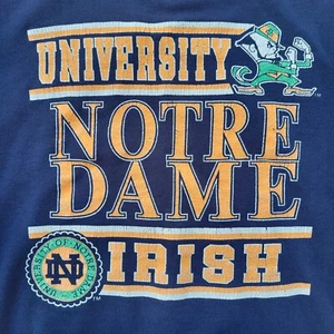 Vintage 90s Notre Dame Fighting Irish Logo 7 Heavy Weight Sweatshirt Adult Large - Picture 1 of 7