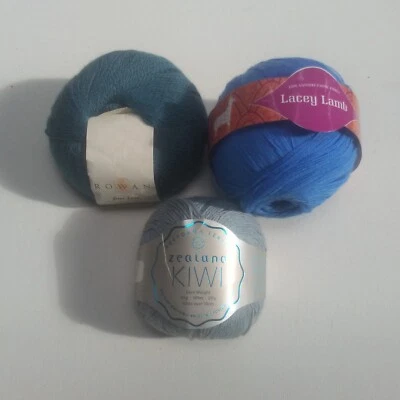 Lote Mixto Encaje ( 'Lacey Lamb', 'Fine Lace', 'Kiwi') 190g + 1479 yardas (en total) Foto 1 de 2