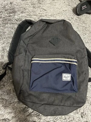 Herschel Supply Co. Classic Green Backpack Denim Zipper Pocket - Image 1 of 4
