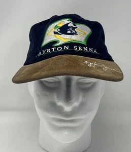 Vintage Ayrton Senna Hat 90s Formula 1 Racing Strapback Cap World Champion H02 - Picture 1 of 11