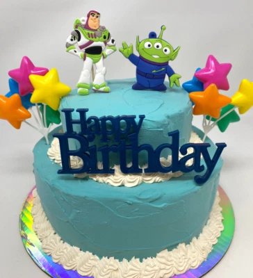 Toy Story Birthday Cake Topper Set With  Buzz Lightyear and Alien  BRAND NEW - Image 1 of 4