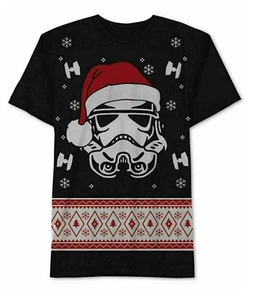 Jem Men's Star Wars Holiday Stormtrooper T Shirt Black Large - Picture 1 of 7