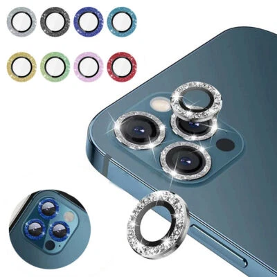 For iPhone 11 12 13 14 15 16 Pro Max Plus Bling Glitter Camera Lens Protector  - Image 1 of 4
