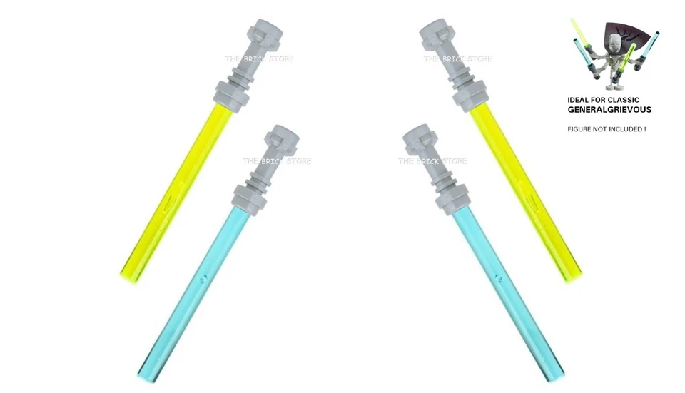 4 X OFFIZIELLE LEGO - GENERAL GRIEVOUS STAR WARS LBG GRIFF LICHTSCHWERTER - SCHNELL - NEU - Bild 1 von 1